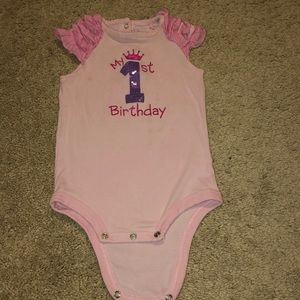 Girls 1st Birthday onsie